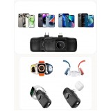 Wozinsky WF16-YCS 5000mAh 15W USB-C Mini Powerbank mit integriertem USB-C-Kabel und Apple Watch Ladegerät - Schwarz