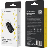 Wozinsky WF16-YCS 5000mAh 15W USB-C Mini Powerbank mit integriertem USB-C-Kabel und Apple Watch Ladegerät - Schwarz