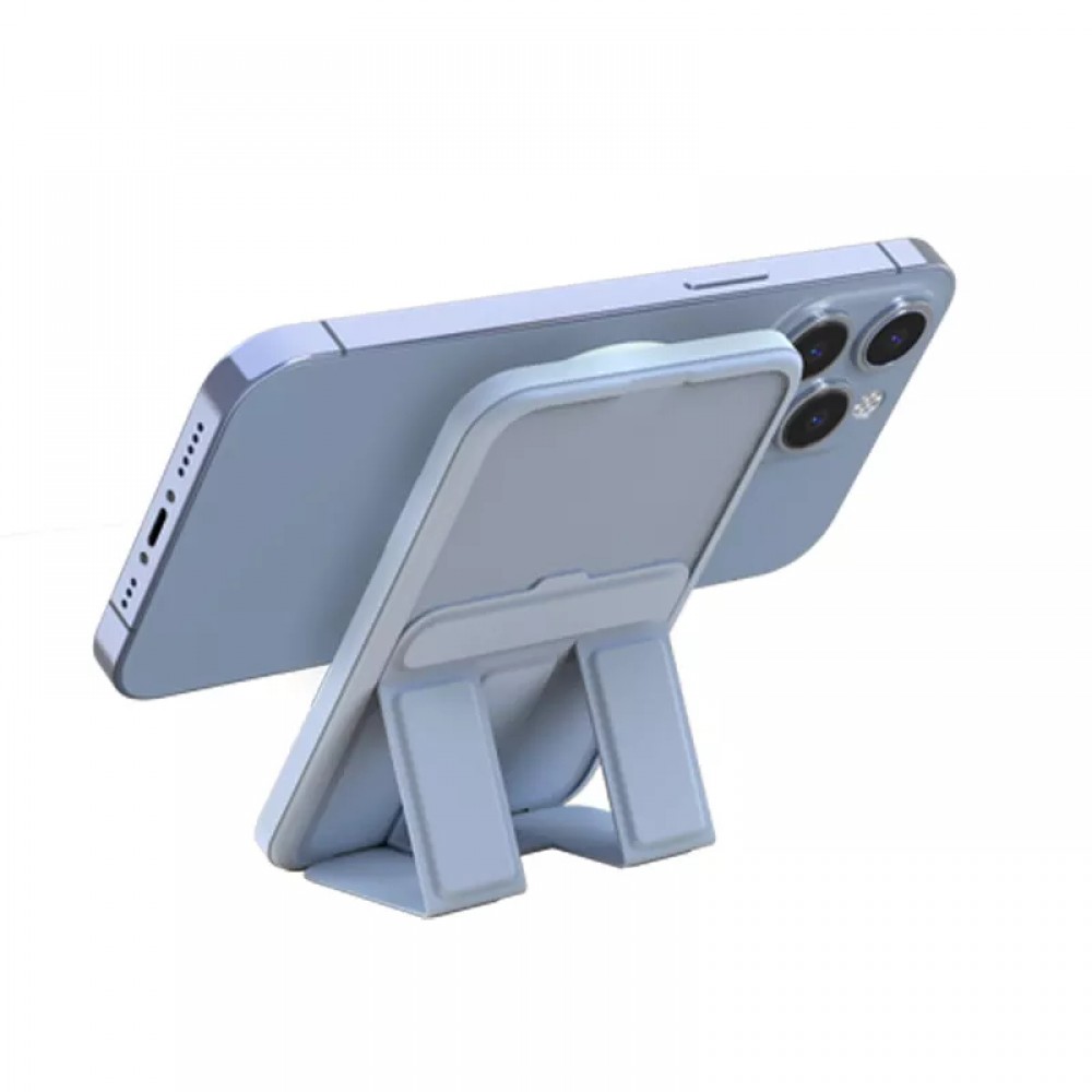 Kabelloser tragbarer externer Akku 2 in 1 MagSafe Telefonhalter 15W Power Bank (5000mAh) - Hellblau