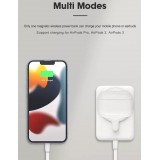 Kabelloser tragbarer externer Akku 2 in 1 MagSafe Telefonhalter 15W Power Bank (5000mAh) - Hellblau