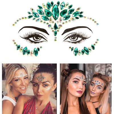 Festival & Open-Air Gesicht Sticker Aufkleber Glitzer Diamanten Tattoo - Style - 2