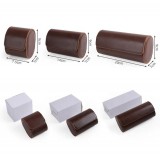 Luxuriöse und hochwertige Uhren Aufbewahrungs Box Kunstleder und weichem Uhrenkissen - 2 Uhren - Braun