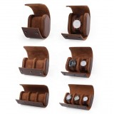 Luxuriöse und hochwertige Uhren Aufbewahrungs Box Kunstleder und weichem Uhrenkissen - 3 Uhren - Schwarz