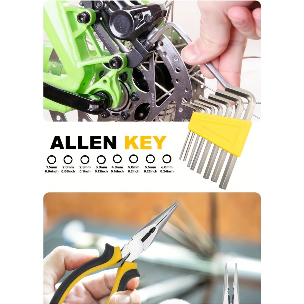 Boîte à outils 25 pièces pratique portable compacte avec les outils essentiels - Jaune
