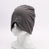 Bonnet de nuit et masque pour les yeux coupe-vent doux respirant pour le sommeil voyage camping - Gris foncé