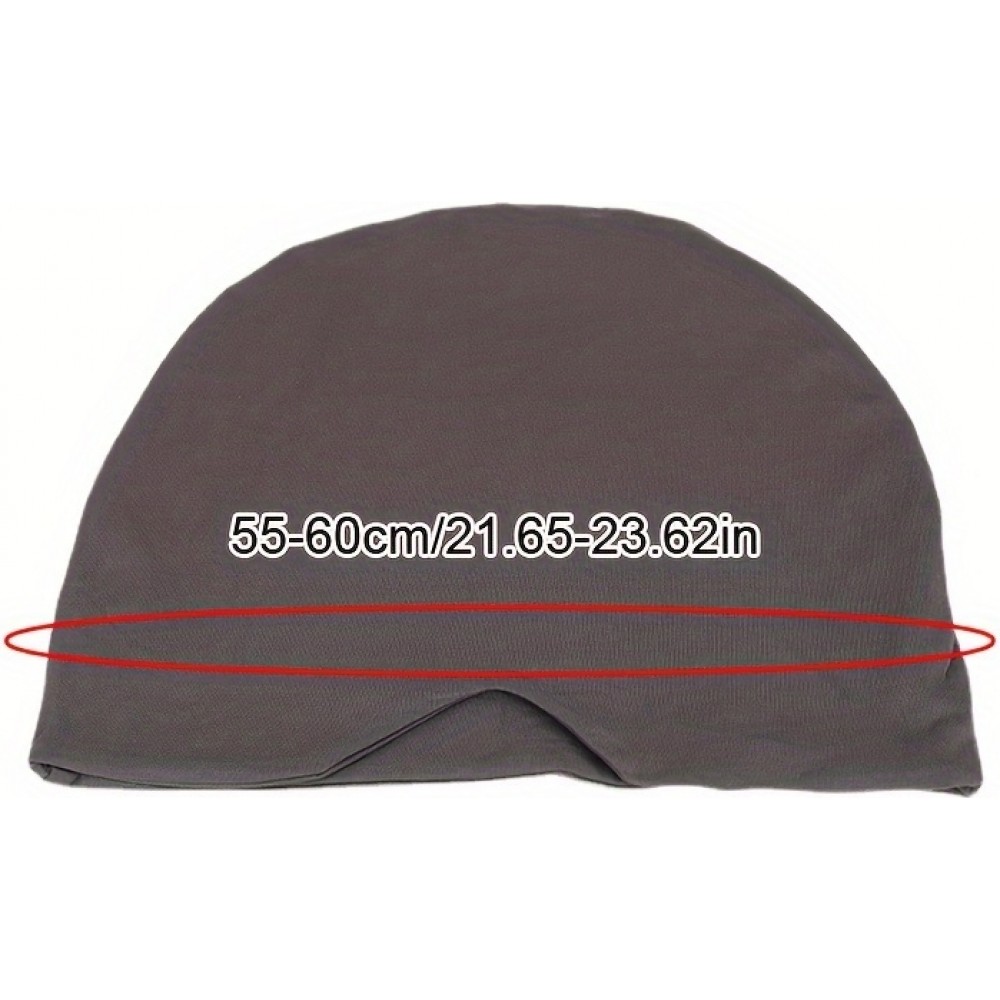 Bonnet de nuit et masque pour les yeux coupe-vent doux respirant pour le sommeil voyage camping - Gris foncé