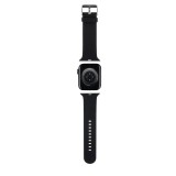 Karl Lagerfeld Armband aus schwarzem Soft-Touch-Silikon mit geprägtem Karl-Kopf - Schwarz - Apple Watch 44/45/46/49 mm / 49 mm
