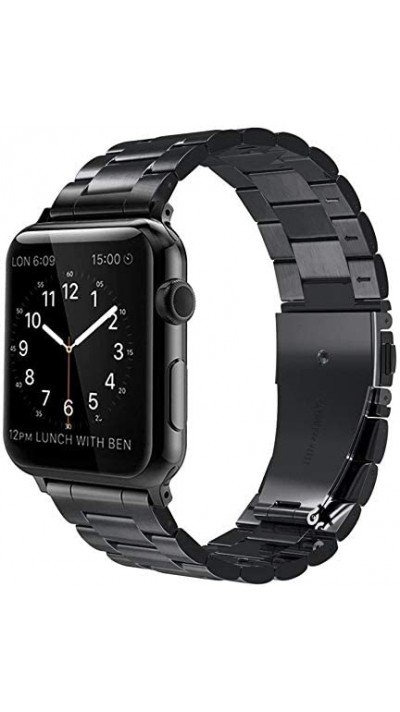 Edelstahl Armband - Zeitlos klassisch und elegant - Schwarz - Apple Watch 38/40/41/42 mm