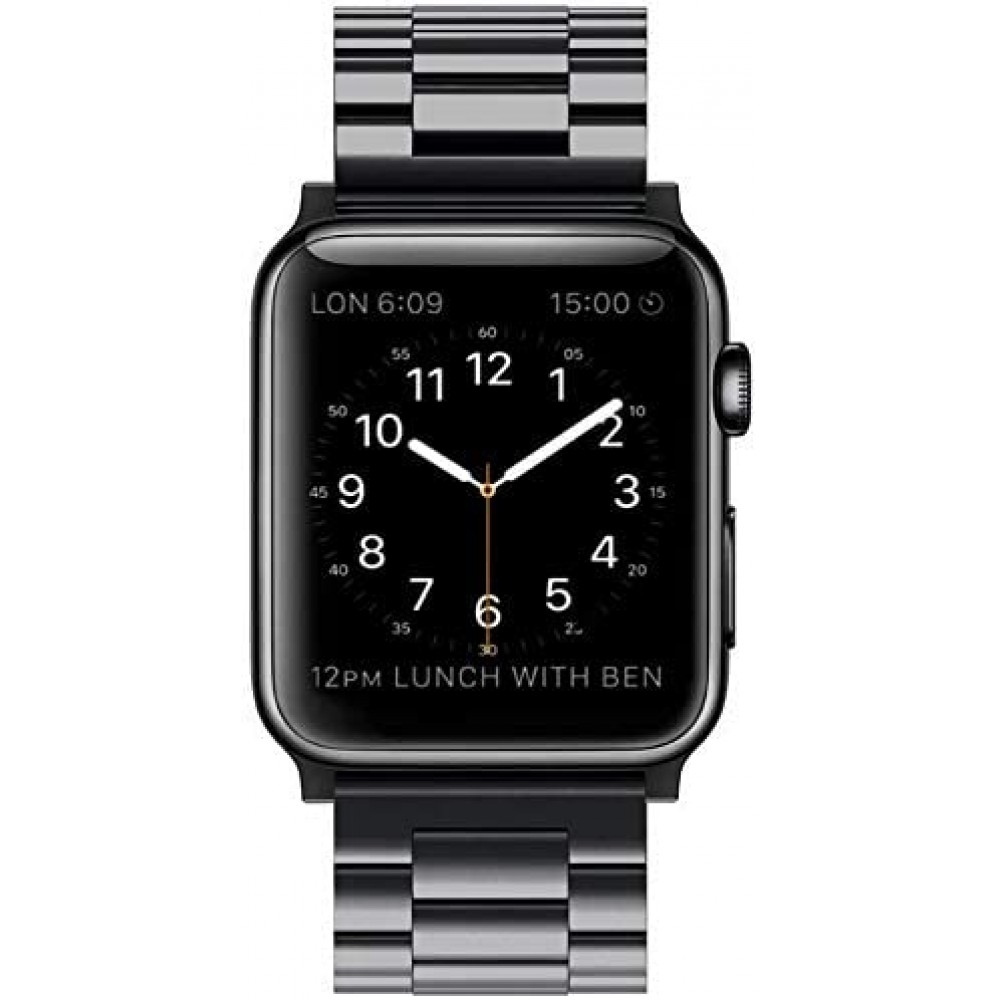 Edelstahl Armband - Zeitlos klassisch und elegant - Schwarz - Apple Watch 38/40/41/42 mm