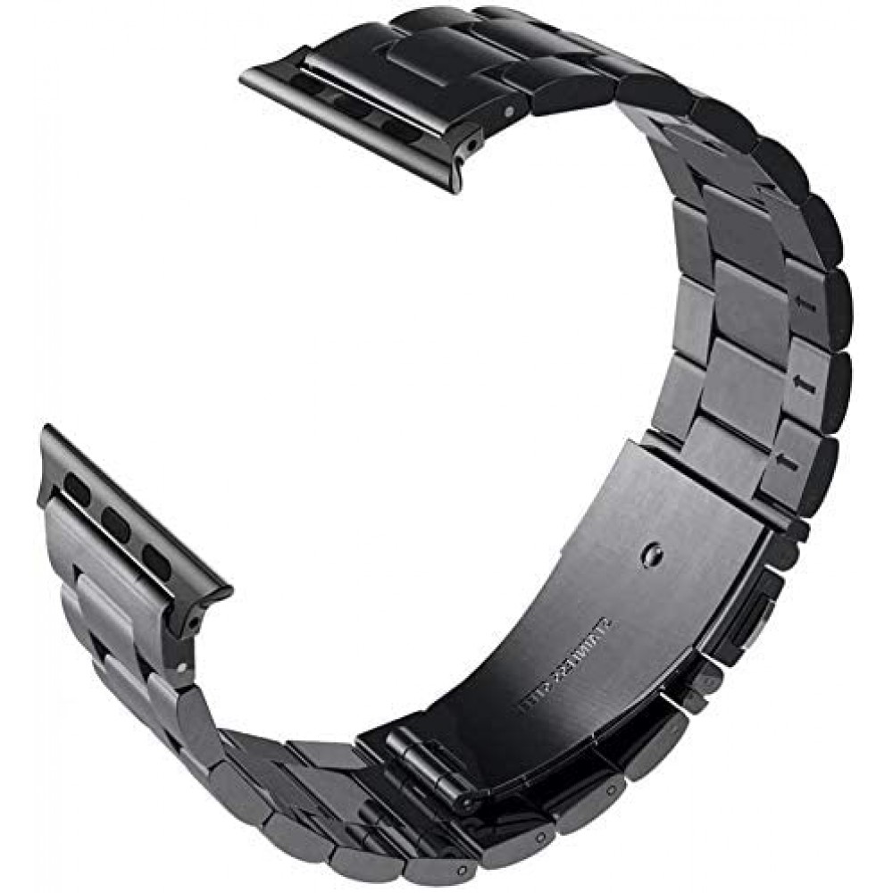 Edelstahl Armband - Zeitlos klassisch und elegant - Schwarz - Apple Watch 38/40/41/42 mm