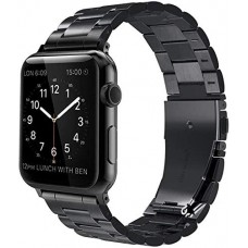 Edelstahl Armband - Zeitlos klassisch und elegant - Schwarz - Apple Watch 44/45/46/49 mm