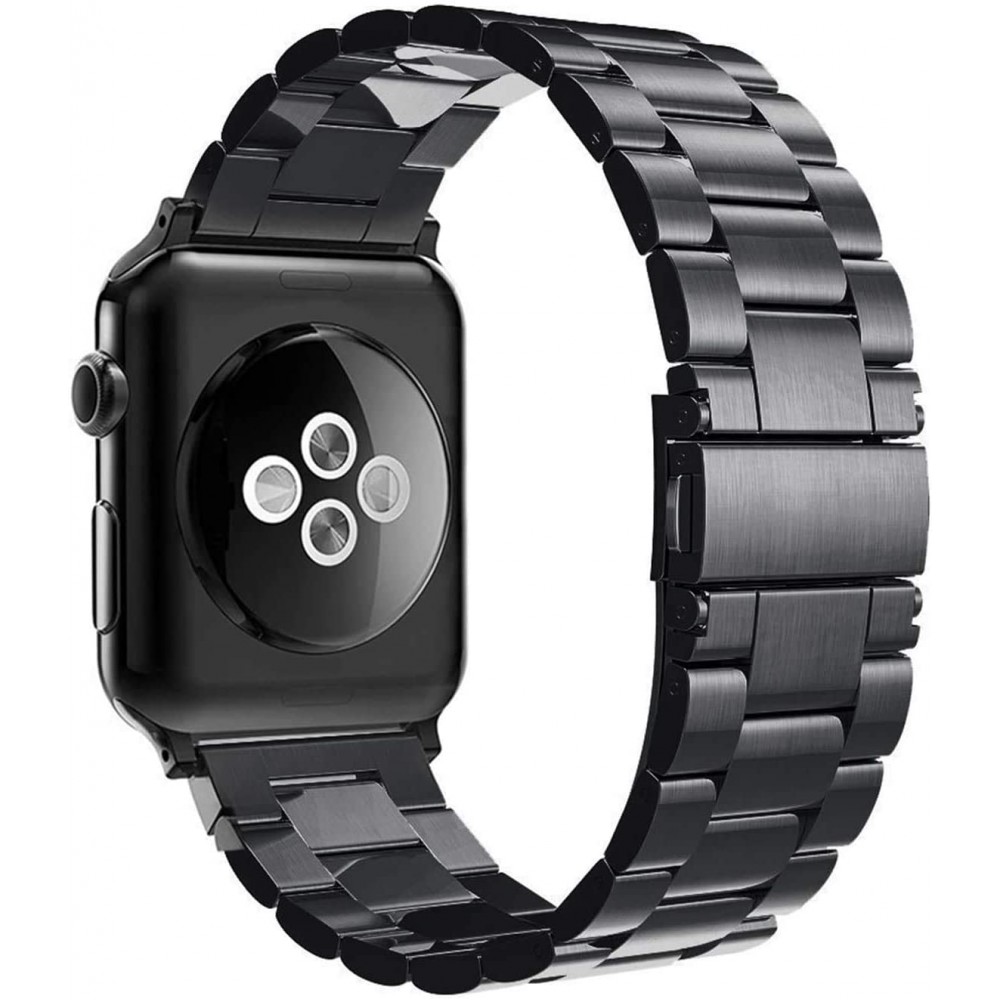 Edelstahl Armband - Zeitlos klassisch und elegant - Schwarz - Apple Watch 44/45/46/49 mm