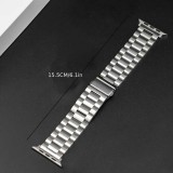 Bracelet en métal raffiné avec coque de protection en silicone TPU intégrée pour Apple Watch 49mm - Noir