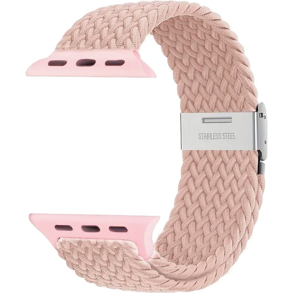 Elastisches Geflochtenes Nylonarmband mit Dehnbaren Riemen für Apple Watch - Hellbeige - Apple Watch 38/40/41/42 mm