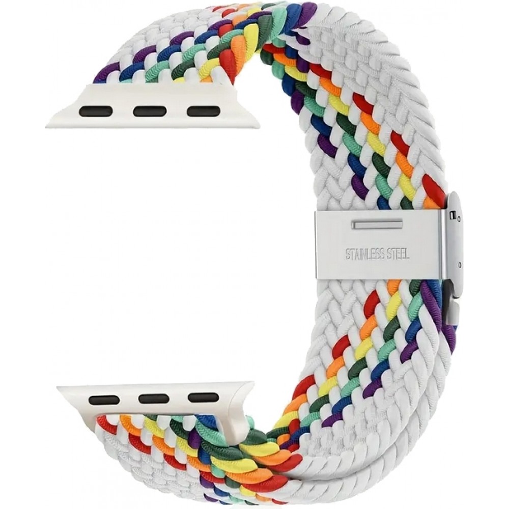Elastisches Geflochtenes Nylonarmband mit Dehnbaren Riemen für Apple Watch - Multicolor 6 - Apple Watch 44/45/46/49 mm