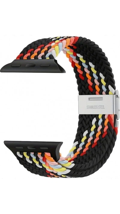 Elastisches Geflochtenes Nylonarmband mit Dehnbaren Riemen für Apple Watch - Multicolor 7 - Apple Watch 44/45/46/49 mm
