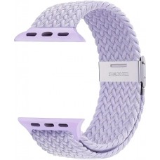 Bracelet en nylon élastique tressé avec des sangles extensibles pour Apple Watch - Violet clair - Apple Watch 38/40/41/42 mm