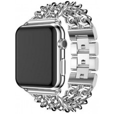 Luxuriöses Edelstahl Armband mit unsichtbarem Verschluss - Silber - Apple Watch 38/40/41/42 mm