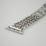 Luxuriöses Edelstahl Armband mit unsichtbarem Verschluss - Silber - Apple Watch 38/40/41/42 mm