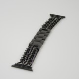 Luxuriöses Edelstahl Armband mit unsichtbarem Verschluss - Schwarz - Apple Watch 38/40/41/42 mm