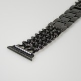 Luxuriöses Edelstahl Armband mit unsichtbarem Verschluss - Schwarz - Apple Watch 38/40/41/42 mm