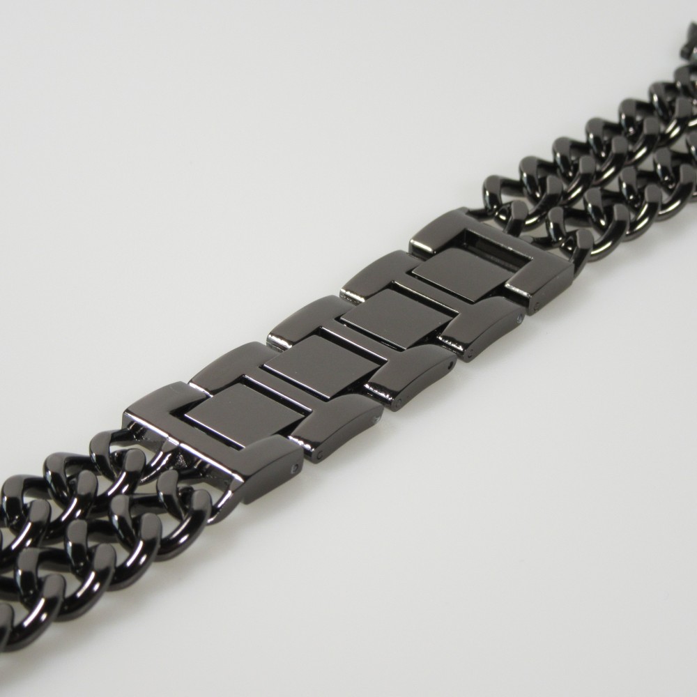 Luxuriöses Edelstahl Armband mit unsichtbarem Verschluss - Schwarz - Apple Watch 38/40/41/42 mm