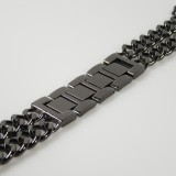 Luxuriöses Edelstahl Armband mit unsichtbarem Verschluss - Schwarz - Apple Watch 38/40/41/42 mm