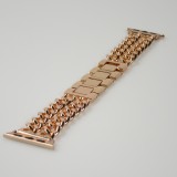 Luxuriöses Edelstahl Armband mit unsichtbarem Verschluss - Rosa gold - Apple Watch 38/40/41/42 mm