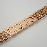 Luxuriöses Edelstahl Armband mit unsichtbarem Verschluss - Rosa gold - Apple Watch 38/40/41/42 mm
