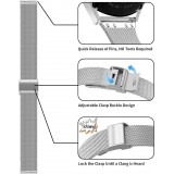 Elegantes Milanese Armband aus Edelstahl - Silber - Whoop 4.0