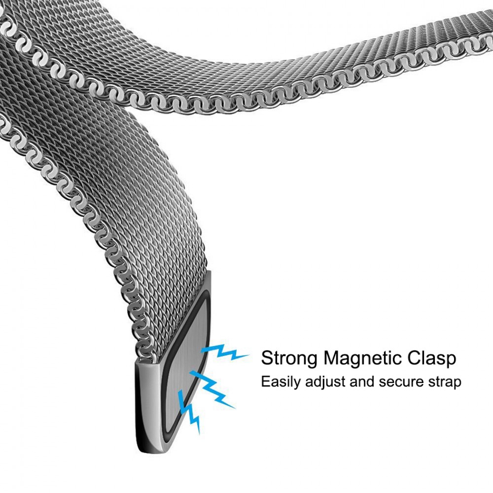 Mailänder Stahlarmband silber - Apple Watch 44/45/46/49 mm