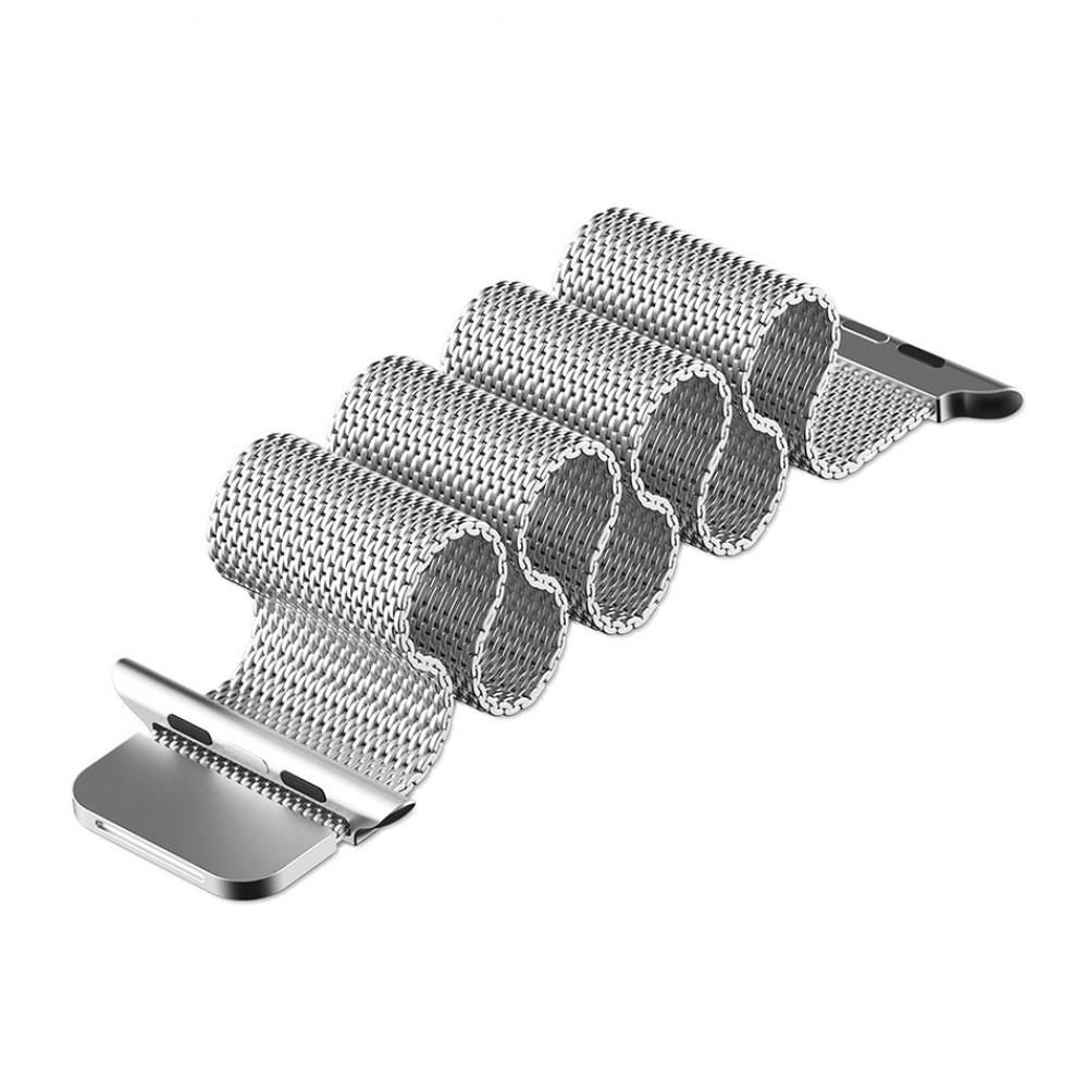 Mailänder Stahlarmband silber - Apple Watch 44/45/46/49 mm