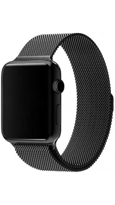 Mailänder Stahlarmband schwarz - Apple Watch 38/40/41/42 mm