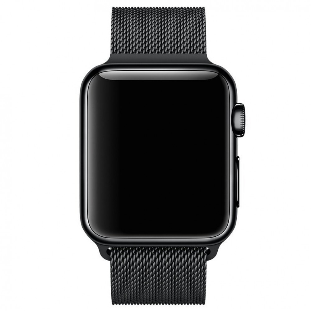 Mailänder Stahlarmband schwarz - Apple Watch 38/40/41/42 mm