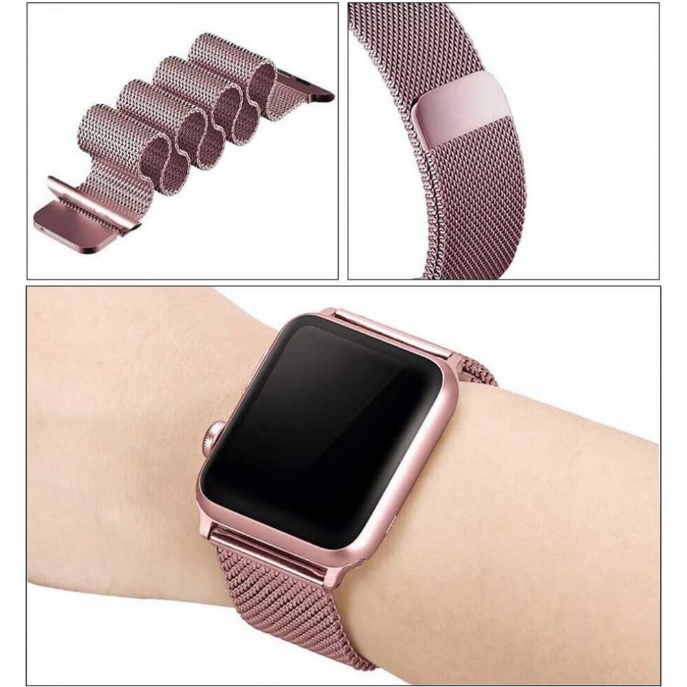 Mailänder Stahlarmband rosa - Apple Watch 38/40/41/42 mm