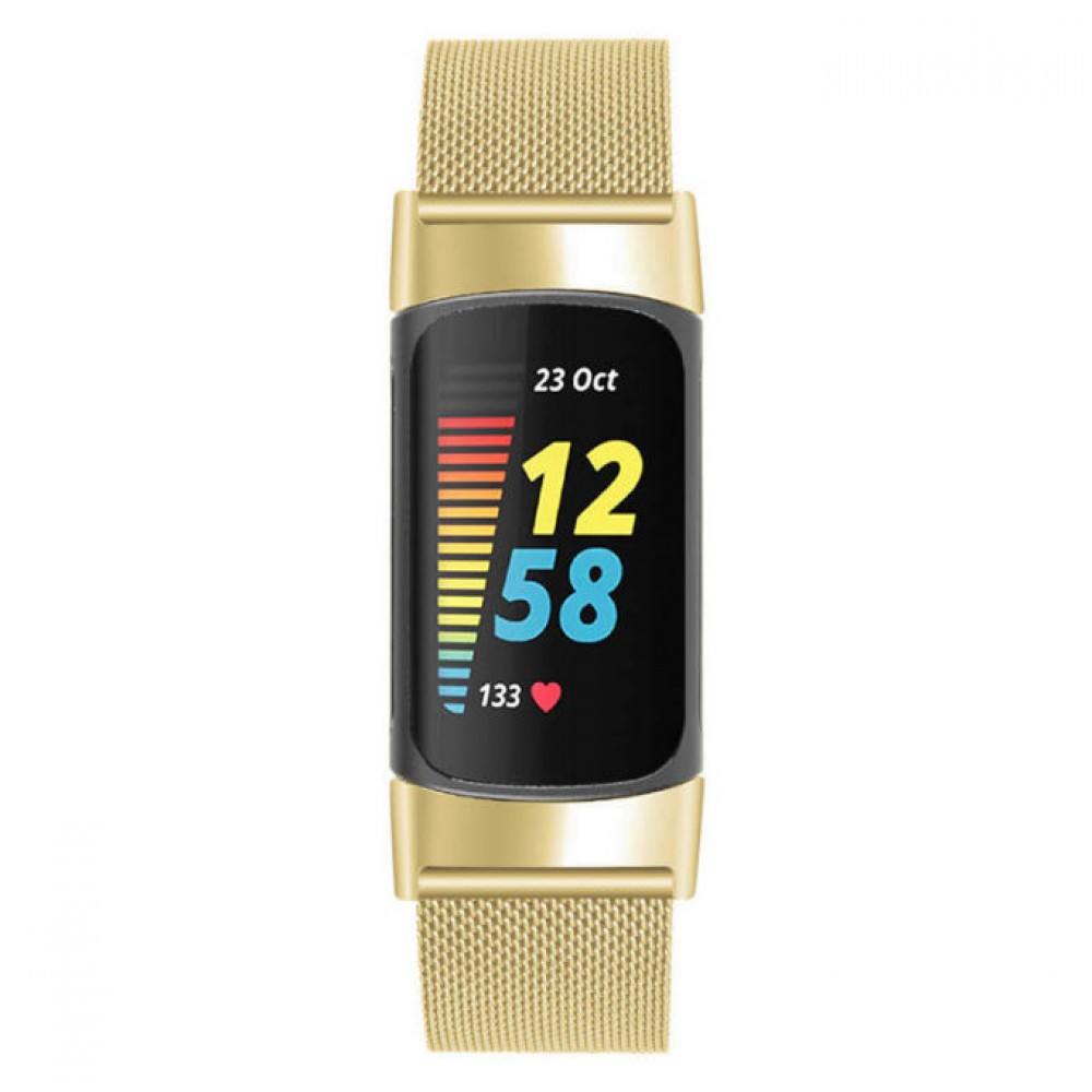 Milanaise-Armband aus Stahl in (Größe L) - Gold - Fitbit Charge 3 / 4