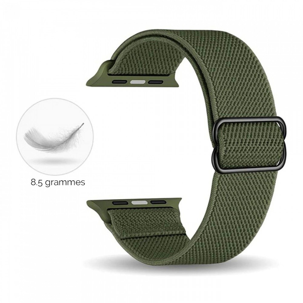 Sportliches elastisches Nylonband, verstellbar, weich, waschbar - Weiss - Apple Watch 44/45/46/49 mm