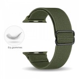 Sportliches elastisches Nylonarmband, verstellbar, weich, waschbar - Dunkelblau - Apple Watch 38/40/41/42 mm