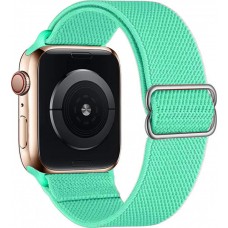 Bracelet nylon élastique sport, réglable, souple, lavable - Turquoise - Apple Watch 38/40/41/42 mm