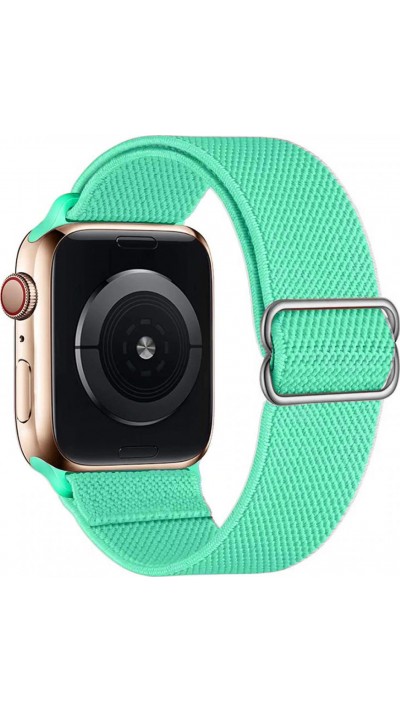 Bracelet nylon élastique sport, réglable, souple, lavable - Turquoise - Apple Watch 38/40/41/42 mm
