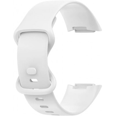 Silikonarmband Fitbit Charge 5 / 6 - Grösse S - Weiss - Fitbit Charge 5 / 6