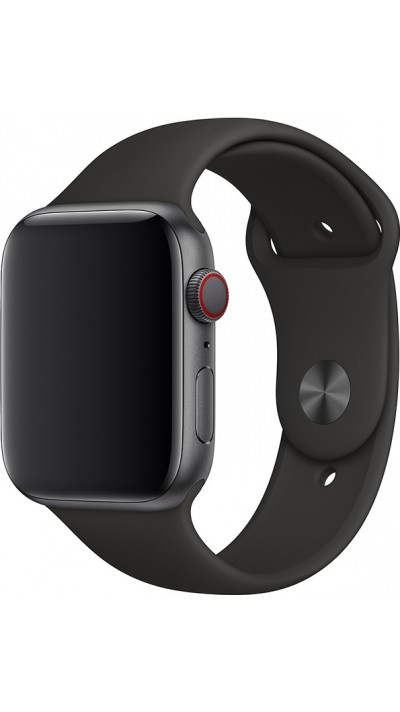 Silikon Sport Armband schwarz - Apple Watch 42mm / 44mm / 45mm