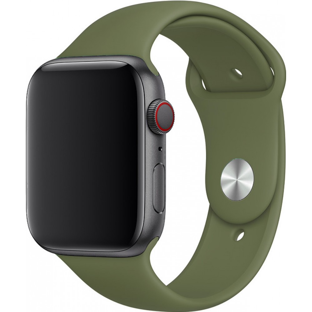 Bracelet sport en silicone vert kaki - Apple Watch 38/40/41/42 mm