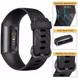 Sportliches Silikon Armband - Grösse S - Weiss - Fitbit Charge 3 / 4
