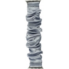 Scrunchie Stoffarmband silber - Apple Watch 38/40/41/42 mm