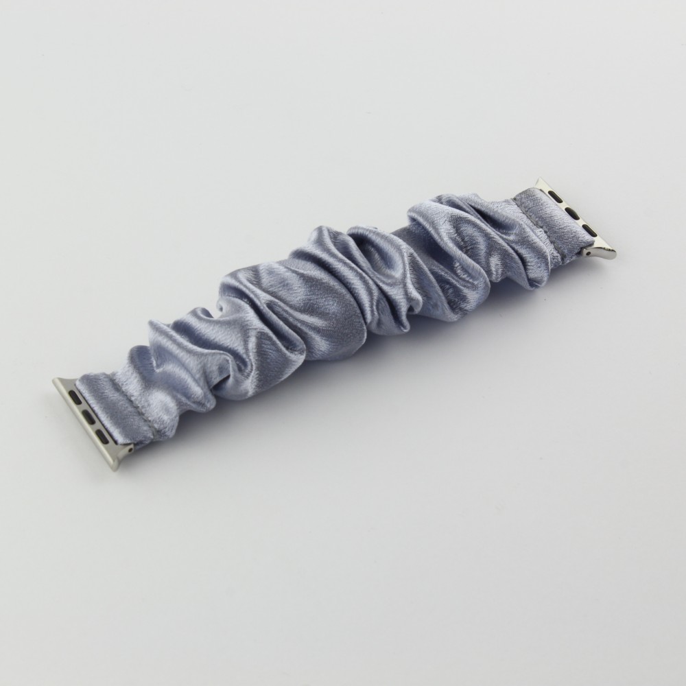 Scrunchie Stoffarmband silber - Apple Watch 38/40/41/42 mm