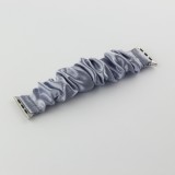 Scrunchie Stoffarmband silber - Apple Watch 38/40/41/42 mm