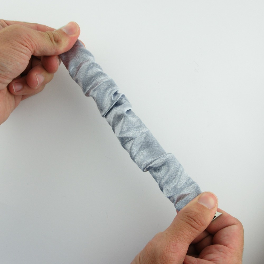 Scrunchie Stoffarmband silber - Apple Watch 38/40/41/42 mm