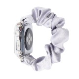 Scrunchie Stoffarmband silber - Apple Watch 38/40/41/42 mm