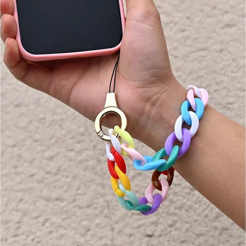 Universalarmband Befestigung für Schale/Gabel Telefon bunte Kette - Multicolor